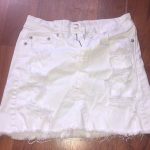 white jean skirt